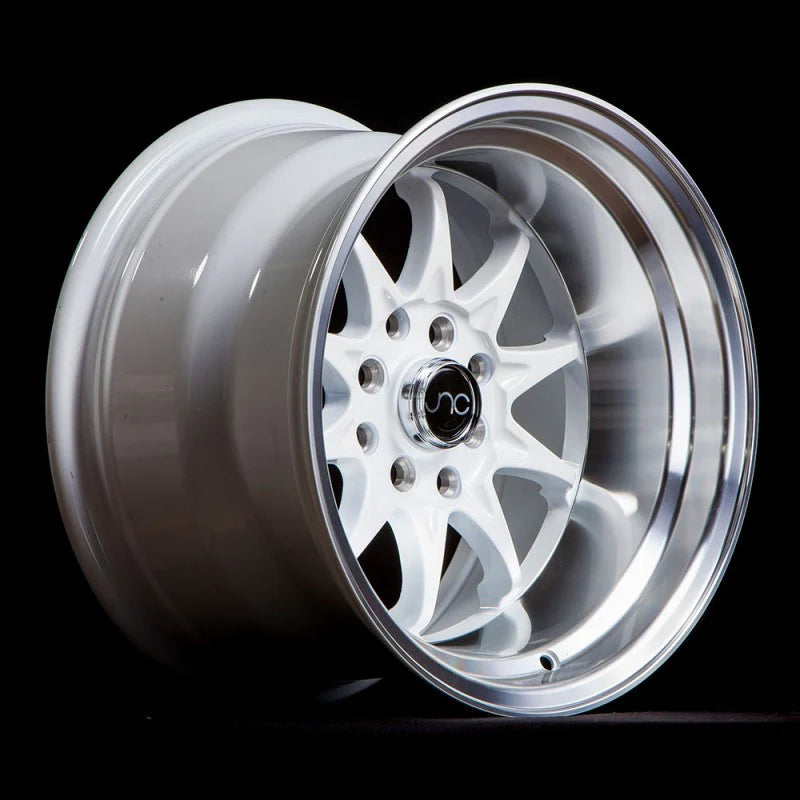 JNC JNC003 White Wheel With Machined Lip