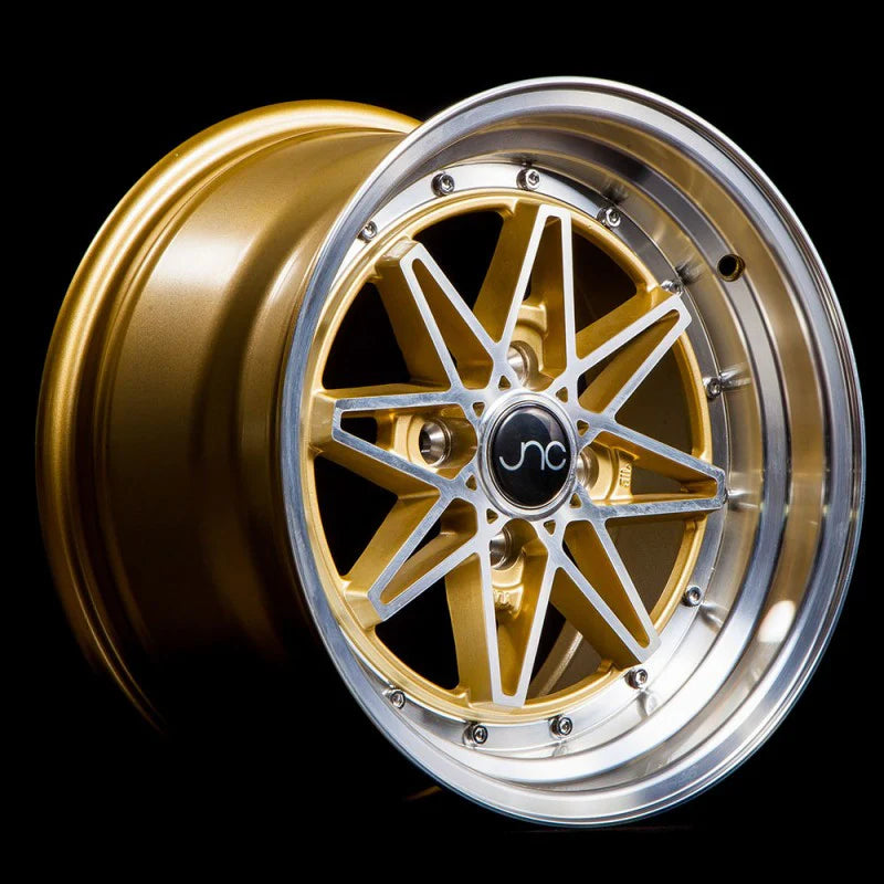 JNC JNC002 Gold Wheel With Machined Face - 15x8 / 4x100 / +25