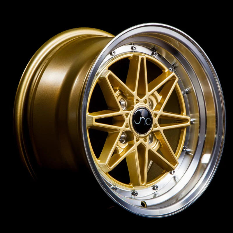 JNC JNC002 Gold Wheel With Machined Lip - 15x8 / 4x100 / +25