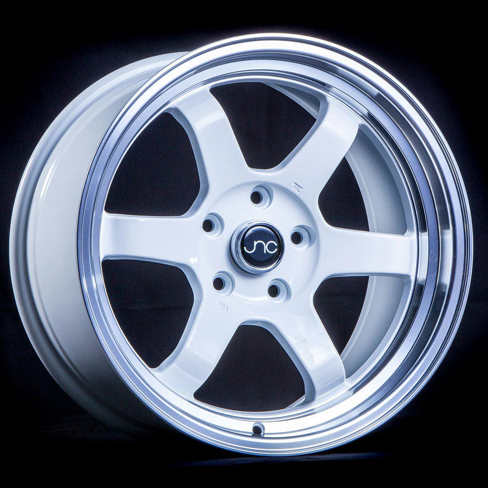 JNC JNC013 White Wheel With Machined Lip - 15x8 / 4x100 / +20