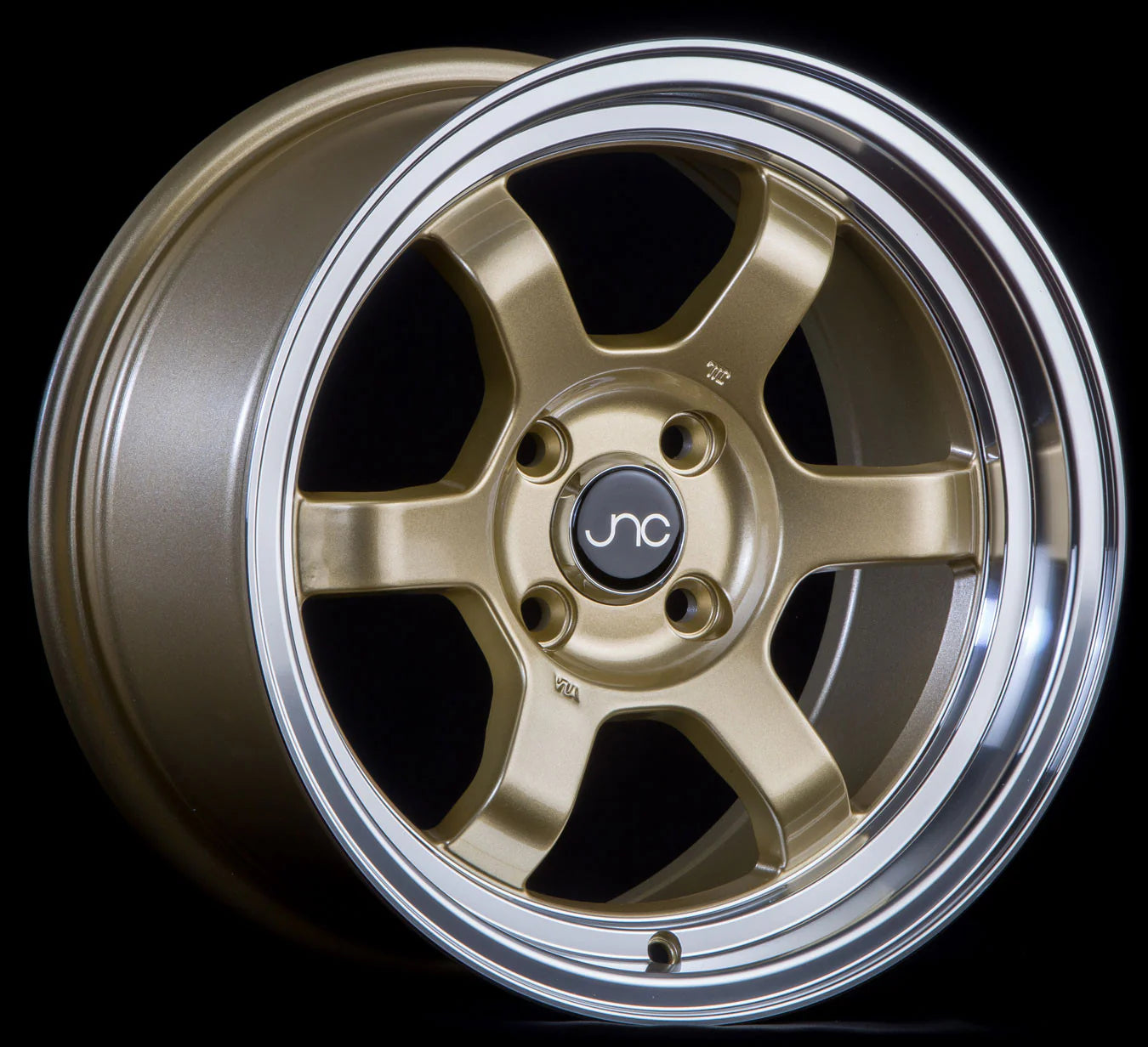 JNC JNC013 Gold Wheel With Machined Lip - 15x8 / 4x100 / +20