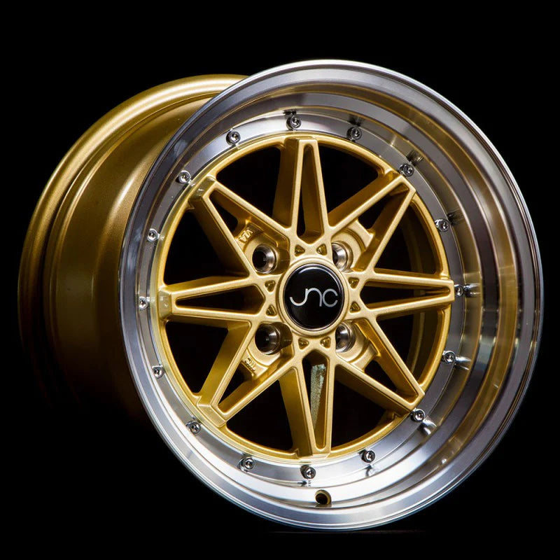 JNC JNC002 Gold Wheel With Machined Lip - 15x8 / 4x100 / +25