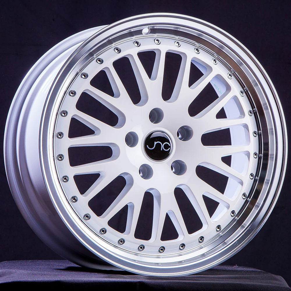 JNC JNC001 White Wheel With Machined Lip