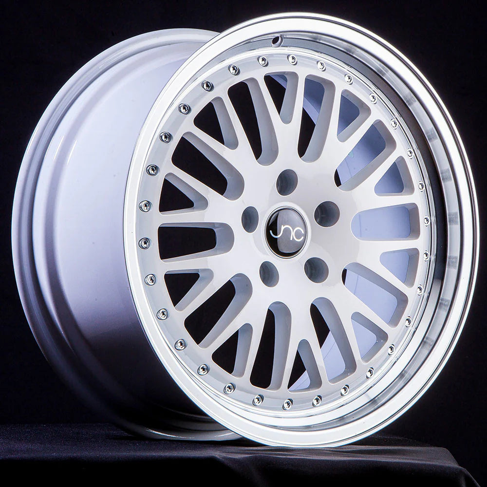 JNC JNC001 White Wheel With Machined Lip