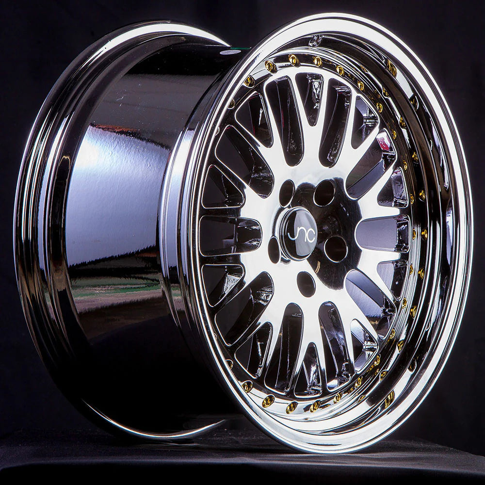 JNC JNC001 Platinum Wheel With Gold Rivets