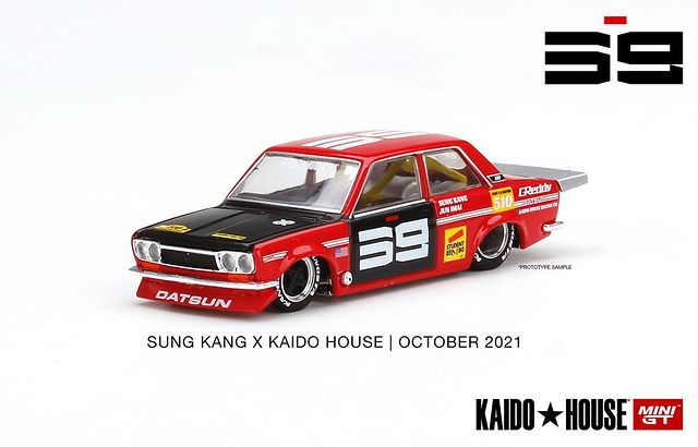 Kaido House x Mini GT Datsun 510 Pro Street Sung Kang Edition - Red