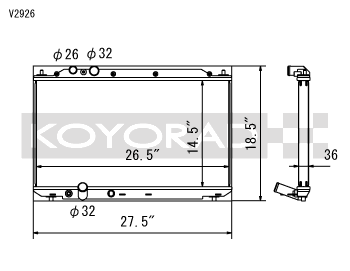 Koyo 06-11 Honda Civic SI V-Core Aluminum Radiator