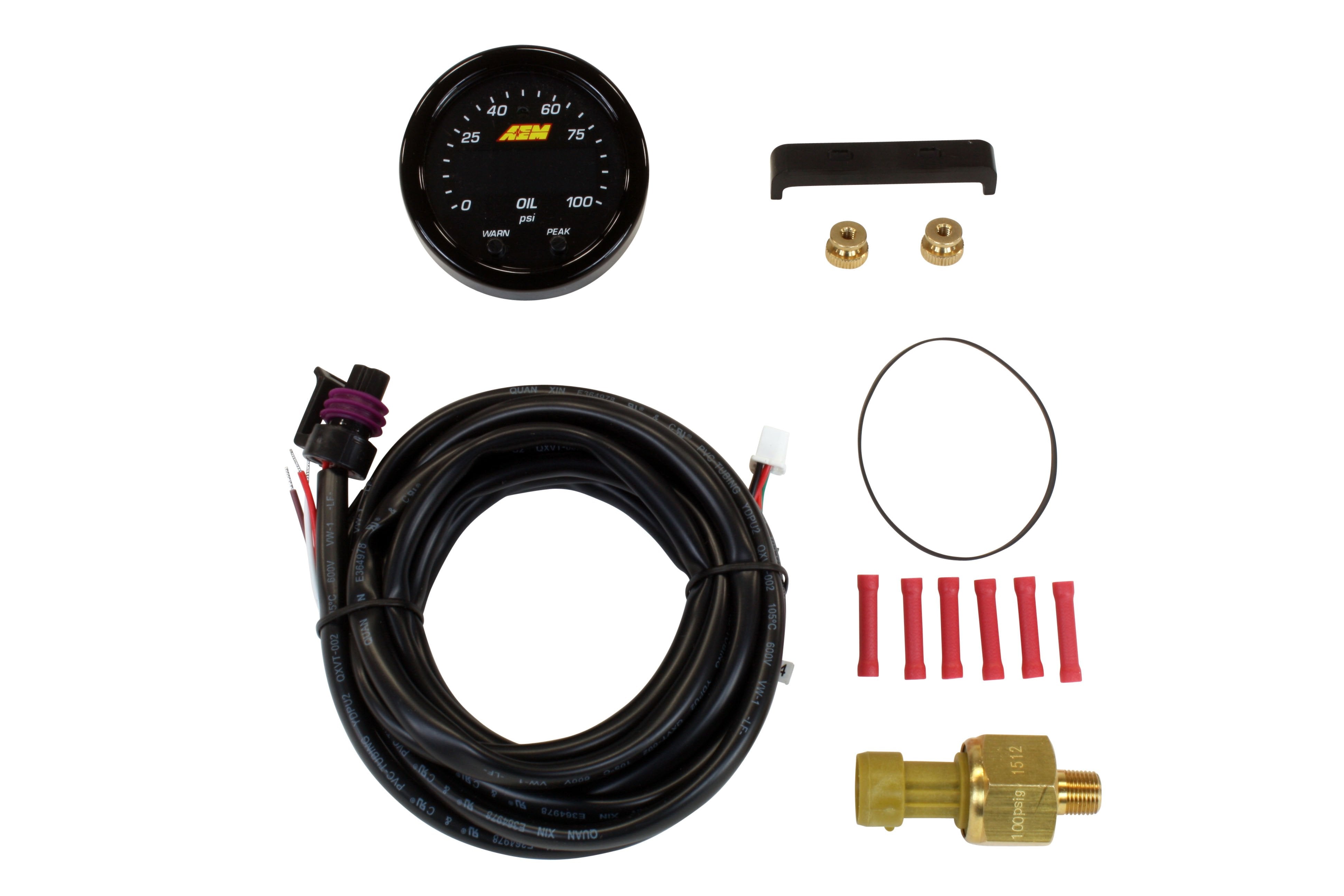 AEM X-Series 0-100 PSI Fluid Pressure Gauge Kit